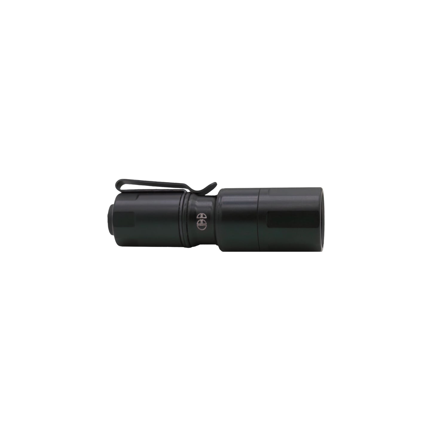 black MCH Micro flashlight laying flat