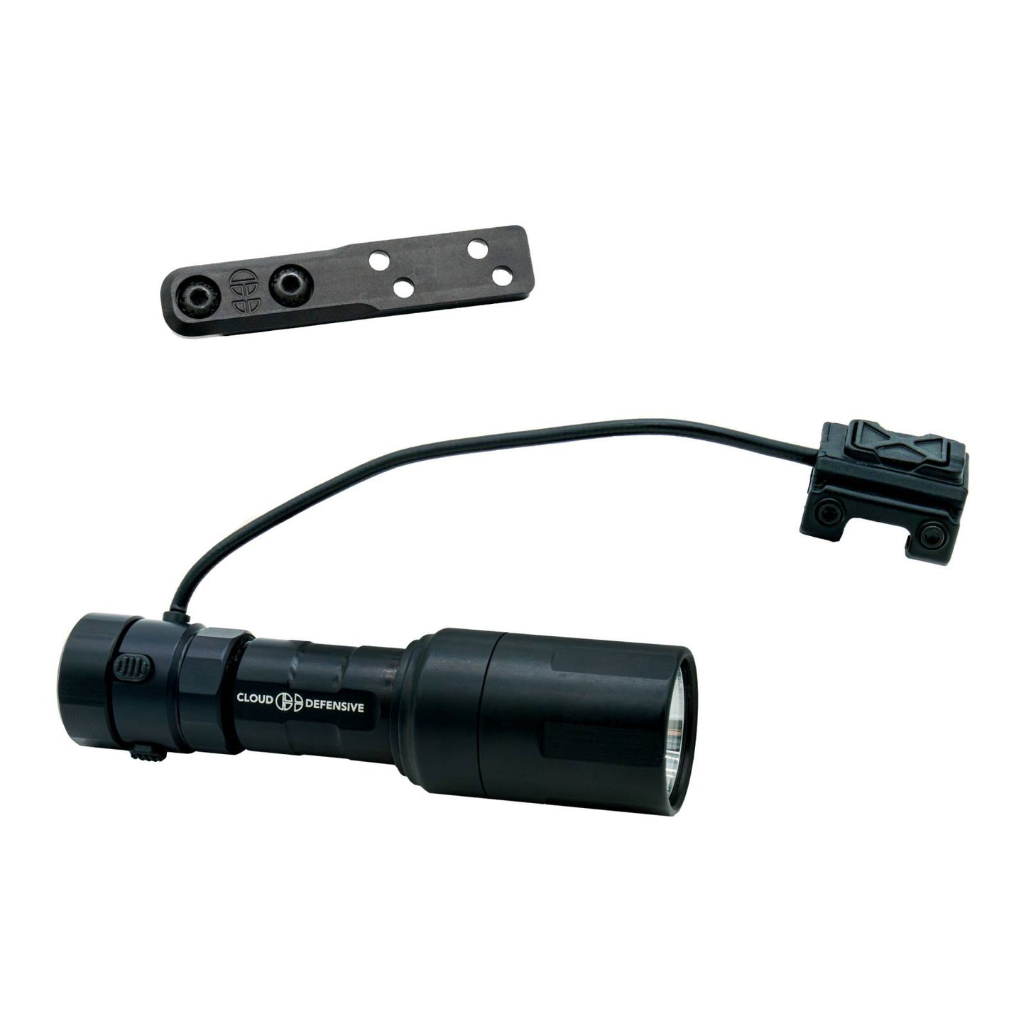 black Rein Micro flashlight with mount and switch